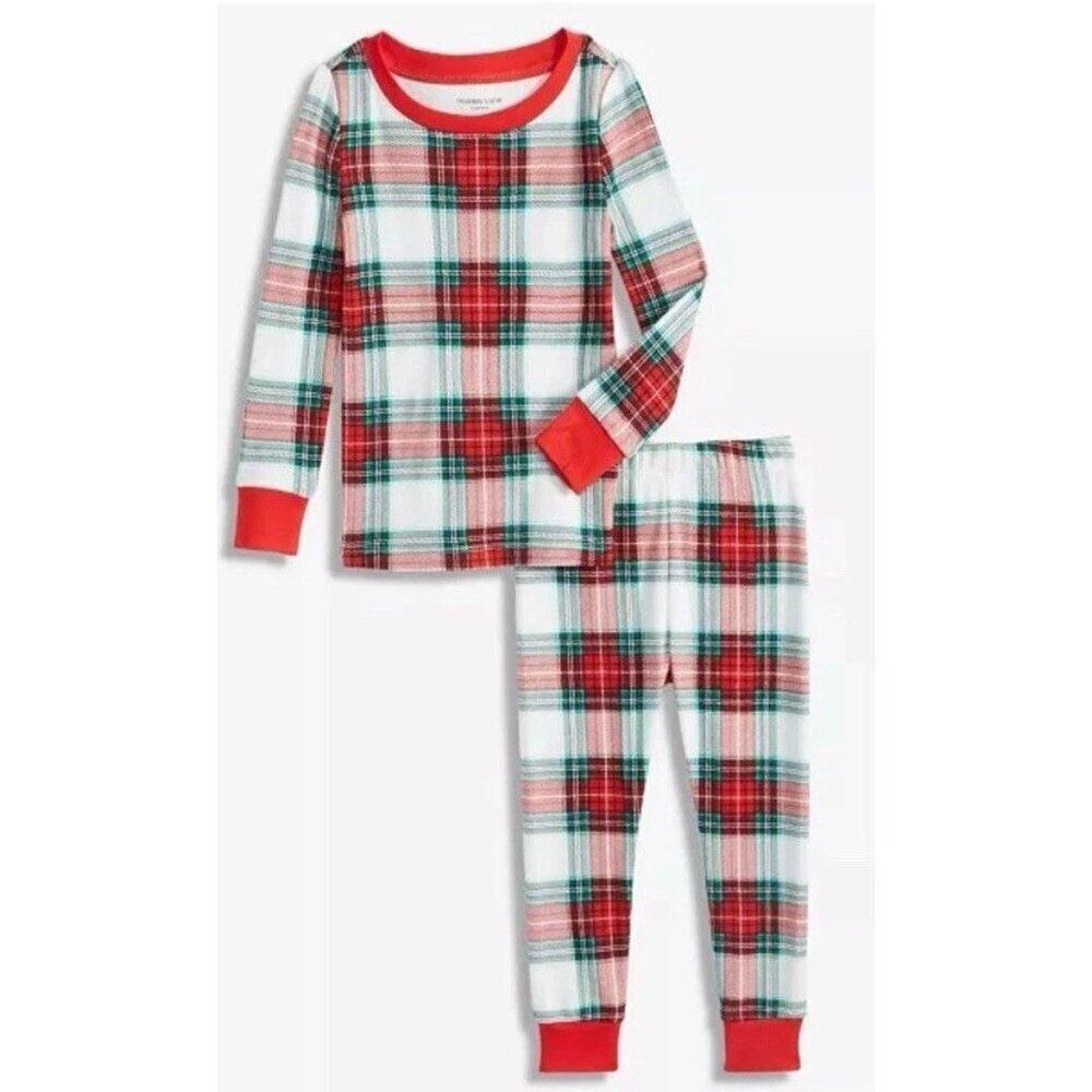 Holiday Lane Kids Plaid Christmas Pajama Set 2-Piece Red Green Size 5 NWT